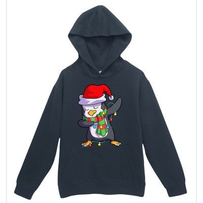 Christmas Dabbing Penguin Matching Family Urban Pullover Hoodie