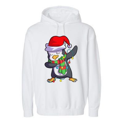 Christmas Dabbing Penguin Matching Family Garment-Dyed Fleece Hoodie