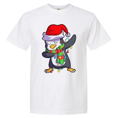 Christmas Dabbing Penguin Matching Family Garment-Dyed Heavyweight T-Shirt