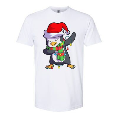 Christmas Dabbing Penguin Matching Family Softstyle CVC T-Shirt