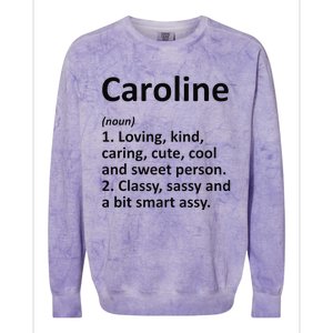 CAROLINE Definition Personalized Funny Birthday Gift Idea Colorblast Crewneck Sweatshirt