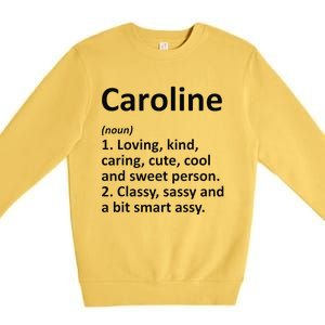 CAROLINE Definition Personalized Funny Birthday Gift Idea Premium Crewneck Sweatshirt