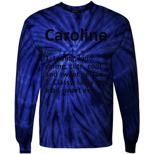 CAROLINE Definition Personalized Funny Birthday Gift Idea Tie-Dye Long Sleeve Shirt