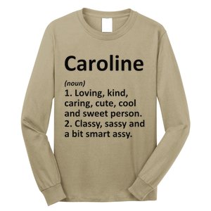 CAROLINE Definition Personalized Funny Birthday Gift Idea Long Sleeve Shirt