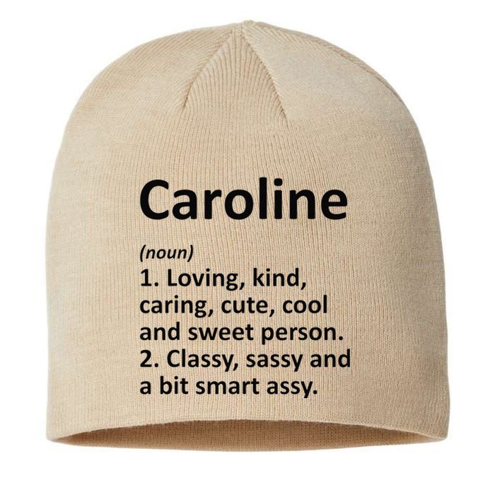 CAROLINE Definition Personalized Funny Birthday Gift Idea Sustainable Beanie