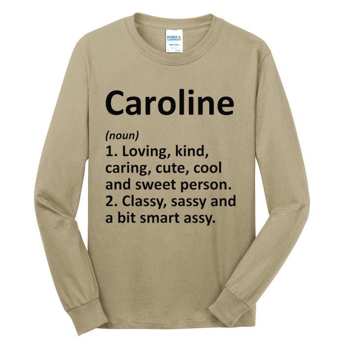 CAROLINE Definition Personalized Funny Birthday Gift Idea Tall Long Sleeve T-Shirt