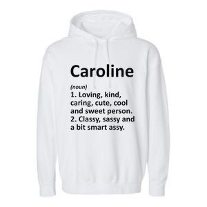 CAROLINE Definition Personalized Funny Birthday Gift Idea Garment-Dyed Fleece Hoodie