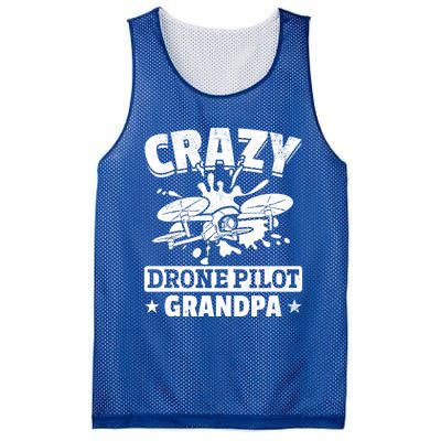 Crazy Drone Pilot Grandpa Drone Pilot Grandpa Gift Mesh Reversible Basketball Jersey Tank