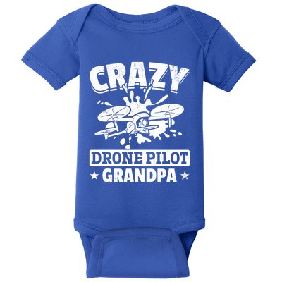 Crazy Drone Pilot Grandpa Drone Pilot Grandpa Gift Baby Bodysuit