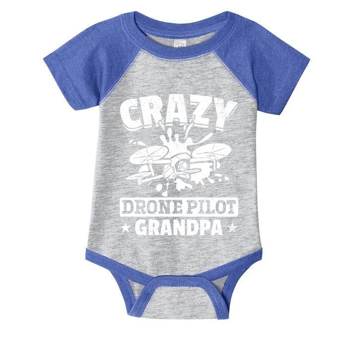 Crazy Drone Pilot Grandpa Drone Pilot Grandpa Gift Infant Baby Jersey Bodysuit