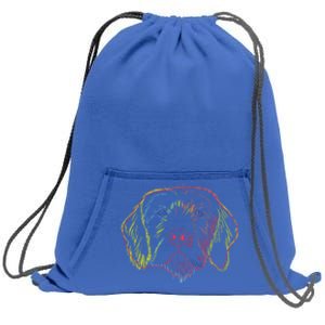 Colourful Dog Pudelpointer Funny Gift Sweatshirt Cinch Pack Bag