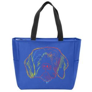 Colourful Dog Pudelpointer Funny Gift Zip Tote Bag