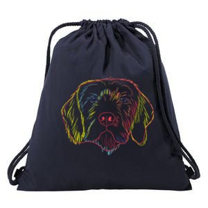 Colourful Dog Pudelpointer Funny Gift Drawstring Bag