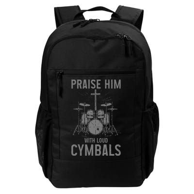 Christian Drummer Praise Him With Loud Cymbals Backpack