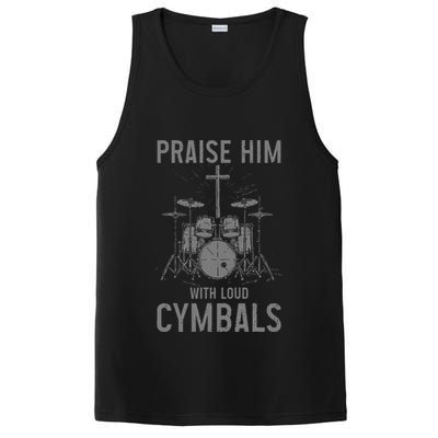 Christian Drummer Praise Him With Loud Cymbals PosiCharge Competitor Tank