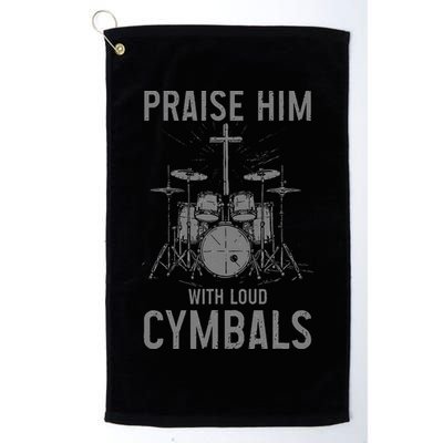 Christian Drummer Praise Him With Loud Cymbals Golf Towel