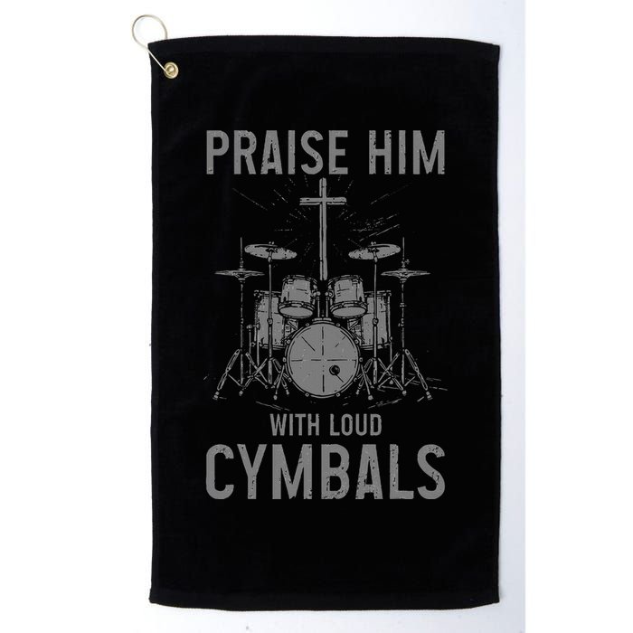 Christian Drummer Praise Him With Loud Cymbals Golf Towel