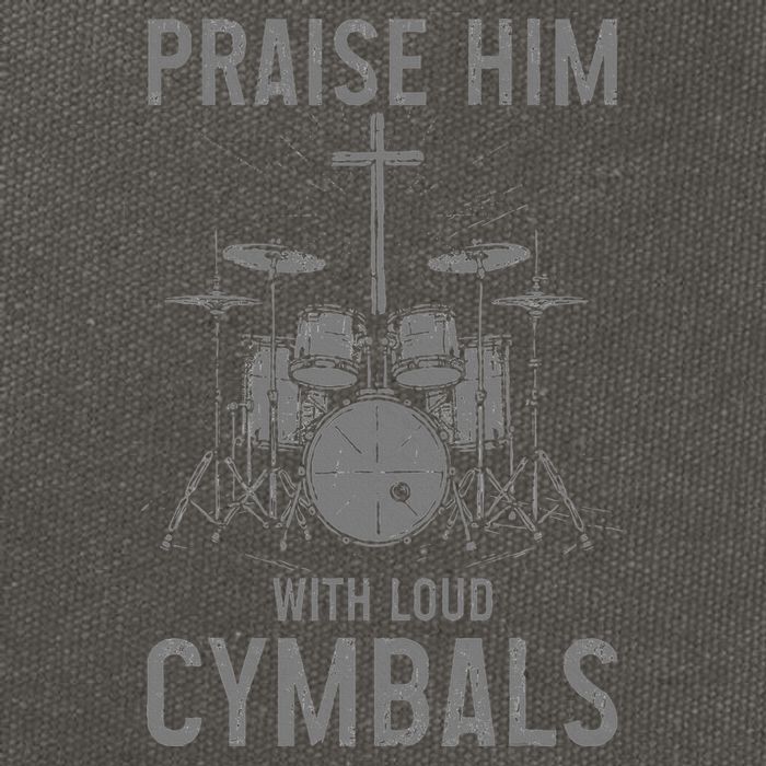 Christian Drummer Praise Him With Loud Cymbals Cotton Canvas Backpack