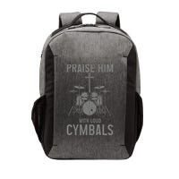 Christian Drummer Praise Him With Loud Cymbals Vector Backpack