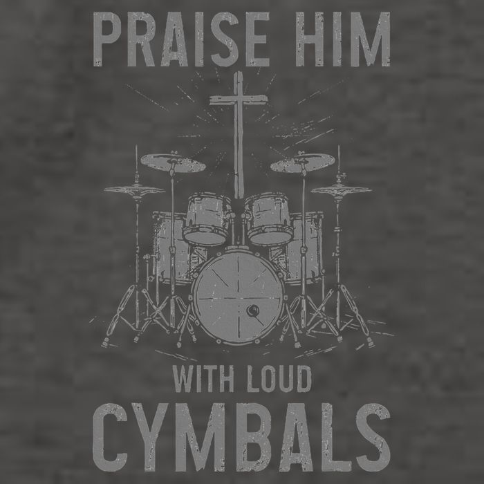 Christian Drummer Praise Him With Loud Cymbals Vector Backpack