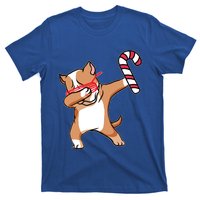 Christmas Dabbing Pitbull Puppy Dog Candy Cane Dance Gift T-Shirt