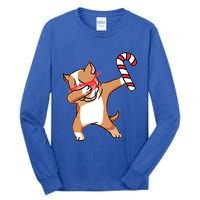 Christmas Dabbing Pitbull Puppy Dog Candy Cane Dance Gift Tall Long Sleeve T-Shirt