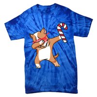 Christmas Dabbing Pitbull Puppy Dog Candy Cane Dance Gift Tie-Dye T-Shirt