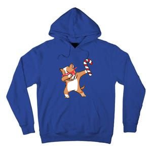 Christmas Dabbing Pitbull Puppy Dog Candy Cane Dance Gift Tall Hoodie