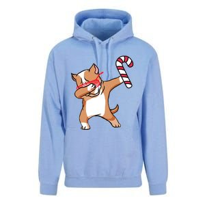 Christmas Dabbing Pitbull Puppy Dog Candy Cane Dance Gift Unisex Surf Hoodie