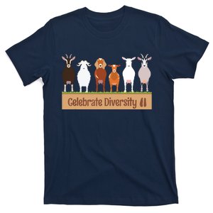 Celebrate Diversity Pet Funny Goats Shirts For Goat Lovers T-Shirt