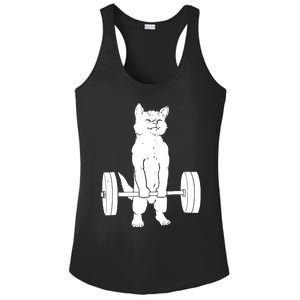 Cat Deadlift Powerlifting Ladies PosiCharge Competitor Racerback Tank