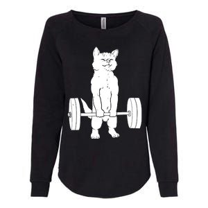 Cat Deadlift Powerlifting Womens California Wash Sweatshirt