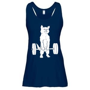 Cat Deadlift Powerlifting Ladies Essential Flowy Tank