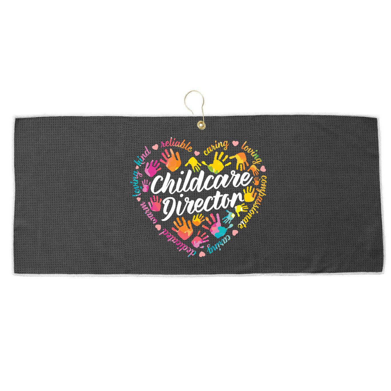 Care Director Profession Kindergarten Teachers Gift Large Microfiber Waffle Golf Towel