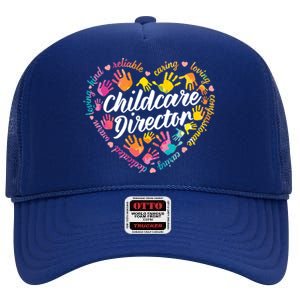 Care Director Profession Kindergarten Teachers Gift High Crown Mesh Back Trucker Hat