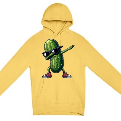 Cucumber Dabbing Pickle Dancing Lover Vintage Pickles Meaningful Gift Premium Pullover Hoodie