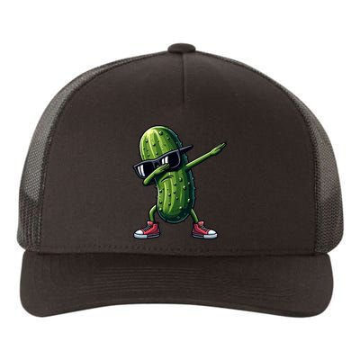 Cucumber Dabbing Pickle Dancing Lover Vintage Pickles Meaningful Gift Yupoong Adult 5-Panel Trucker Hat