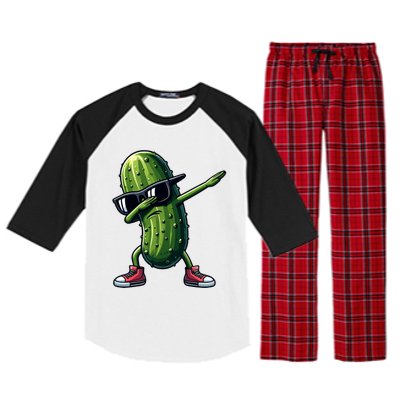 Cucumber Dabbing Pickle Dancing Lover Vintage Pickles Meaningful Gift Raglan Sleeve Pajama Set