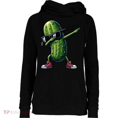 Cucumber Dabbing Pickle Dancing Lover Vintage Pickles Meaningful Gift Womens Funnel Neck Pullover Hood