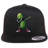 Cucumber Dabbing Pickle Dancing Lover Vintage Pickles Meaningful Gift Flatbill Hat