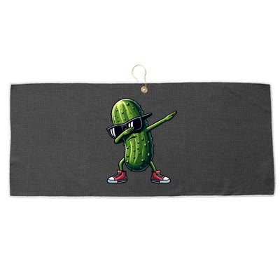 Cucumber Dabbing Pickle Dancing Lover Vintage Pickles Meaningful Gift Large Microfiber Waffle Golf Towel