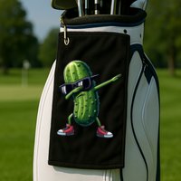 Cucumber Dabbing Pickle Dancing Lover Vintage Pickles Meaningful Gift Golf Towel
