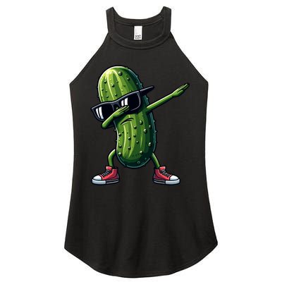 Cucumber Dabbing Pickle Dancing Lover Vintage Pickles Meaningful Gift Women's Perfect Tri Rocker Tank
