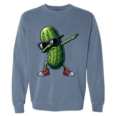 Cucumber Dabbing Pickle Dancing Lover Vintage Pickles Meaningful Gift Garment-Dyed Sweatshirt