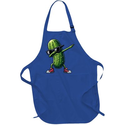 Cucumber Dabbing Pickle Dancing Lover Vintage Pickles Meaningful Gift Full-Length Apron With Pockets