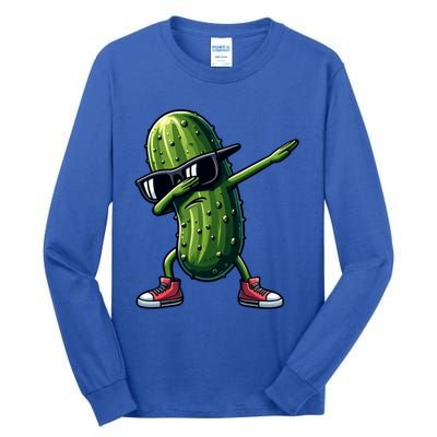 Cucumber Dabbing Pickle Dancing Lover Vintage Pickles Meaningful Gift Tall Long Sleeve T-Shirt