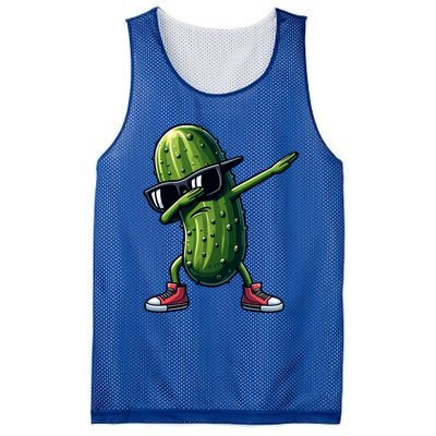 Cucumber Dabbing Pickle Dancing Lover Vintage Pickles Meaningful Gift Mesh Reversible Basketball Jersey Tank