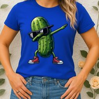Cucumber Dabbing Pickle Dancing Lover Vintage Pickles Meaningful Gift Womens T-Shirt