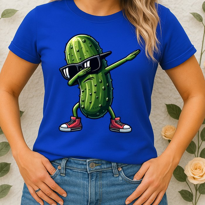 Cucumber Dabbing Pickle Dancing Lover Vintage Pickles Meaningful Gift Womens T-Shirt