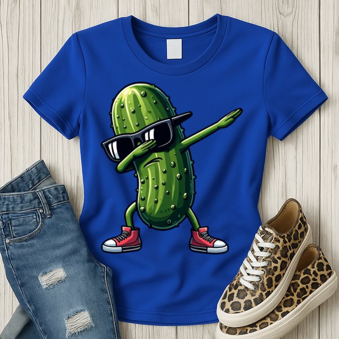 Cucumber Dabbing Pickle Dancing Lover Vintage Pickles Meaningful Gift Womens T-Shirt
